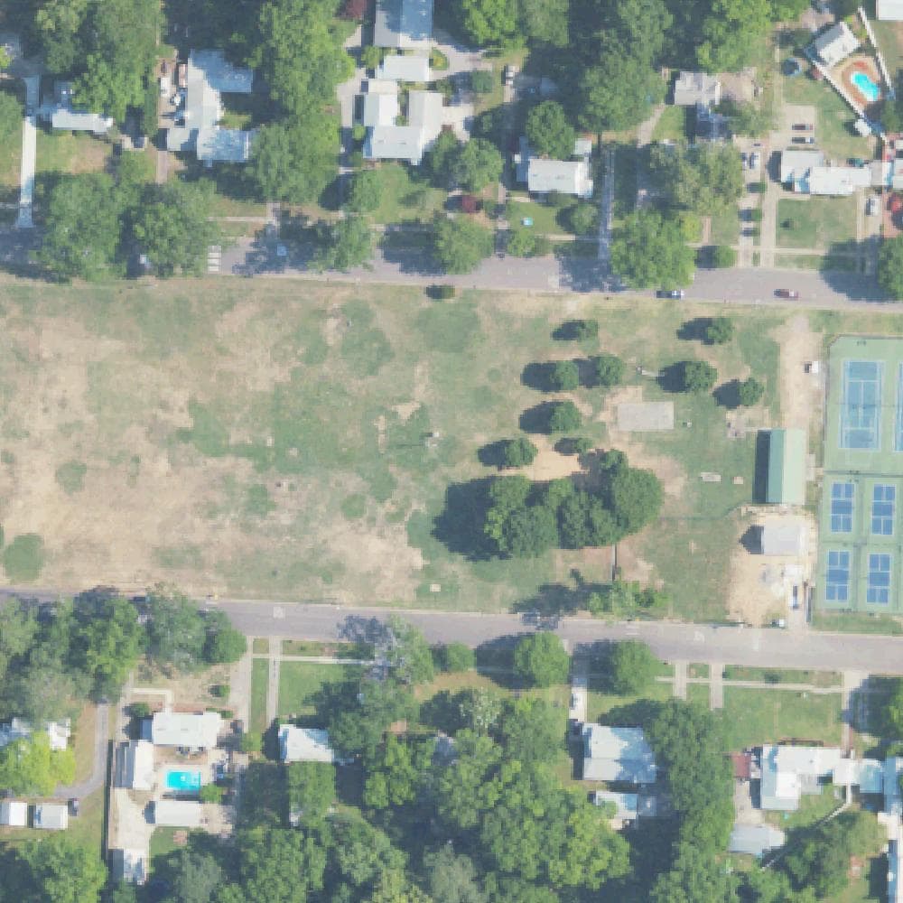 Aerial view of Trussville Mall Pickleball Courts