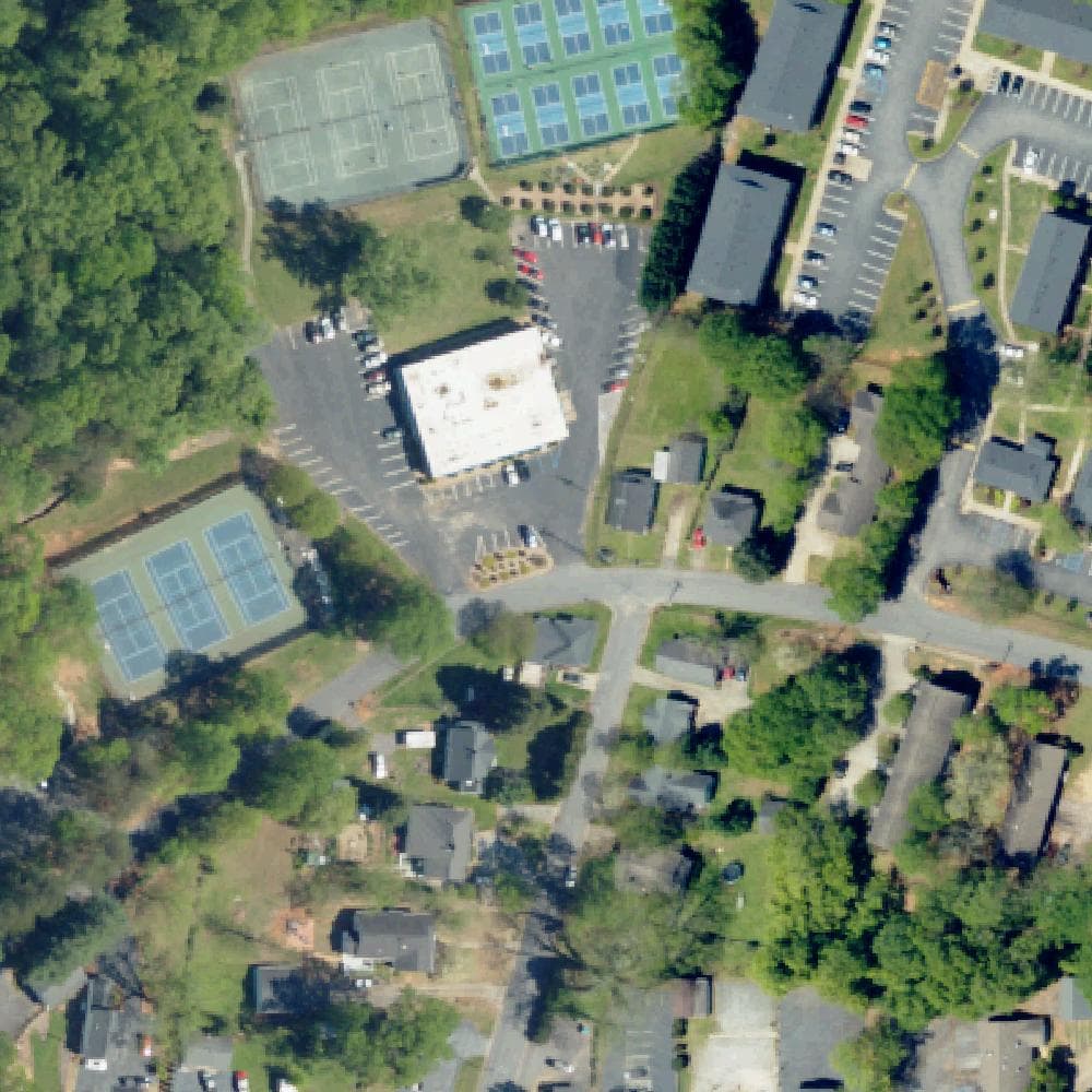 Aerial view of Tryon Park and Recreation Center