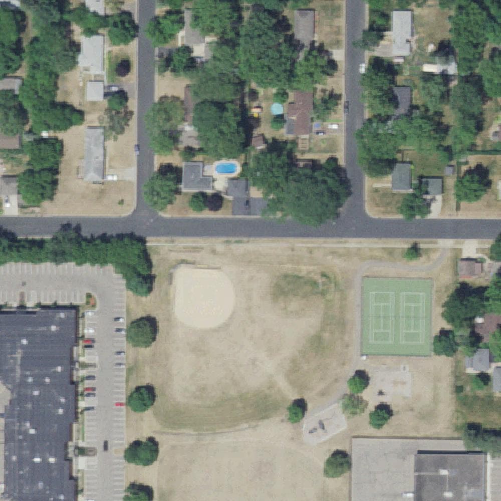 Aerial view of Vanderbie Park