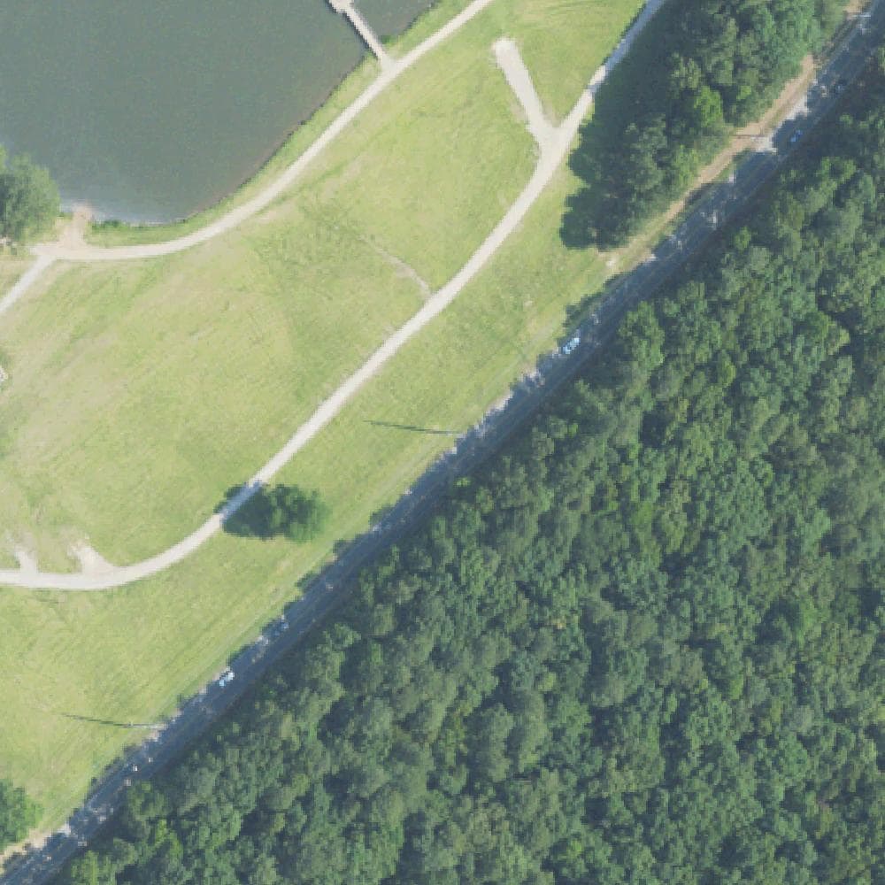 Aerial view of Veterans Park Pickleball Courts