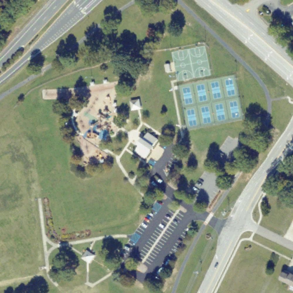 Aerial view of Veterans Park