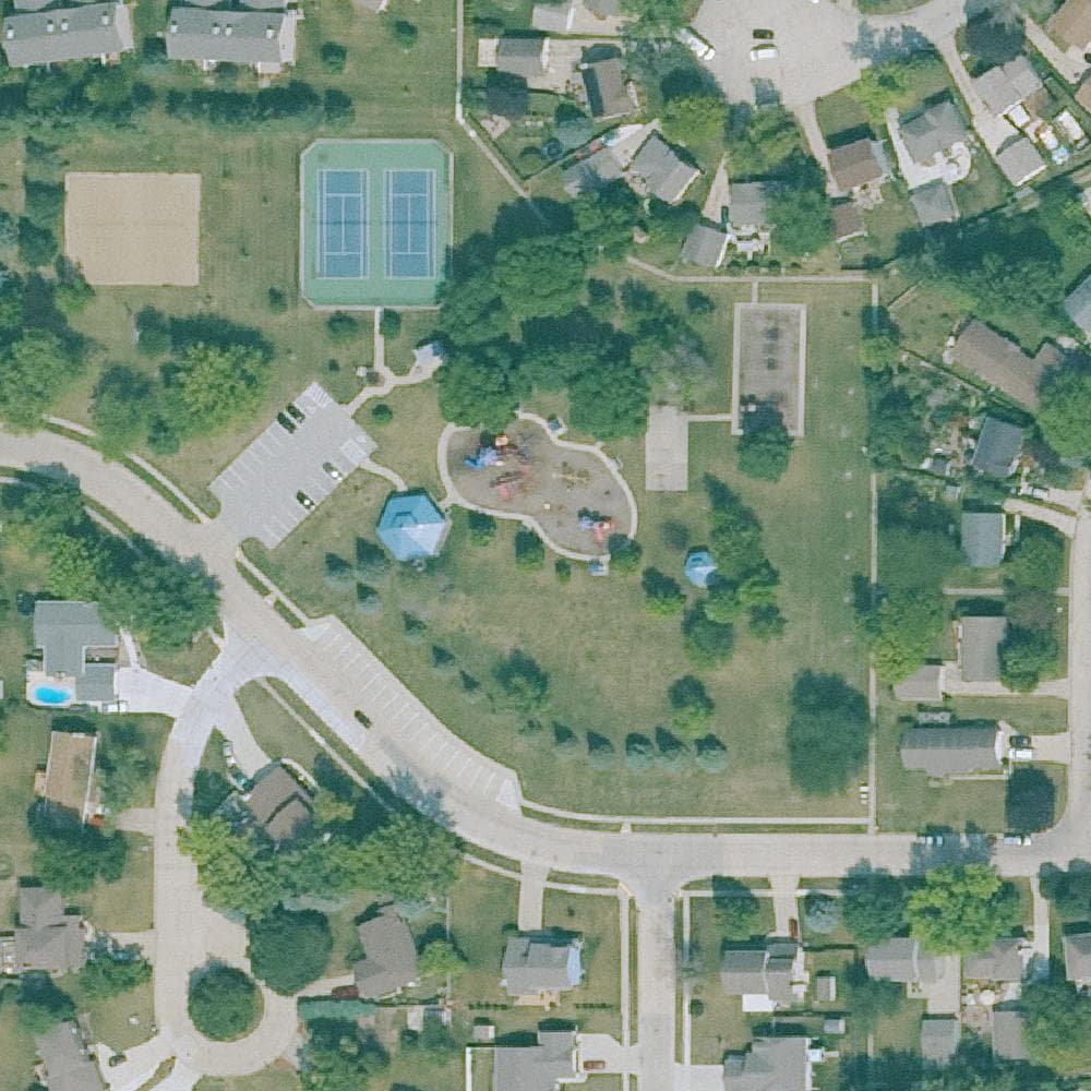Aerial view of Village Park