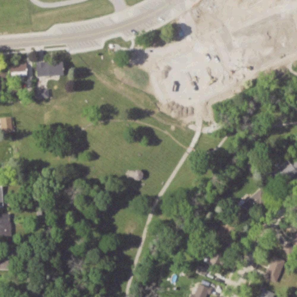 Aerial view of Village Park