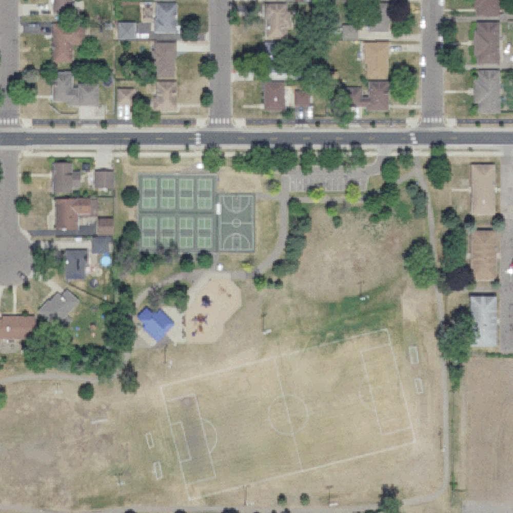 Aerial view of Washington Park