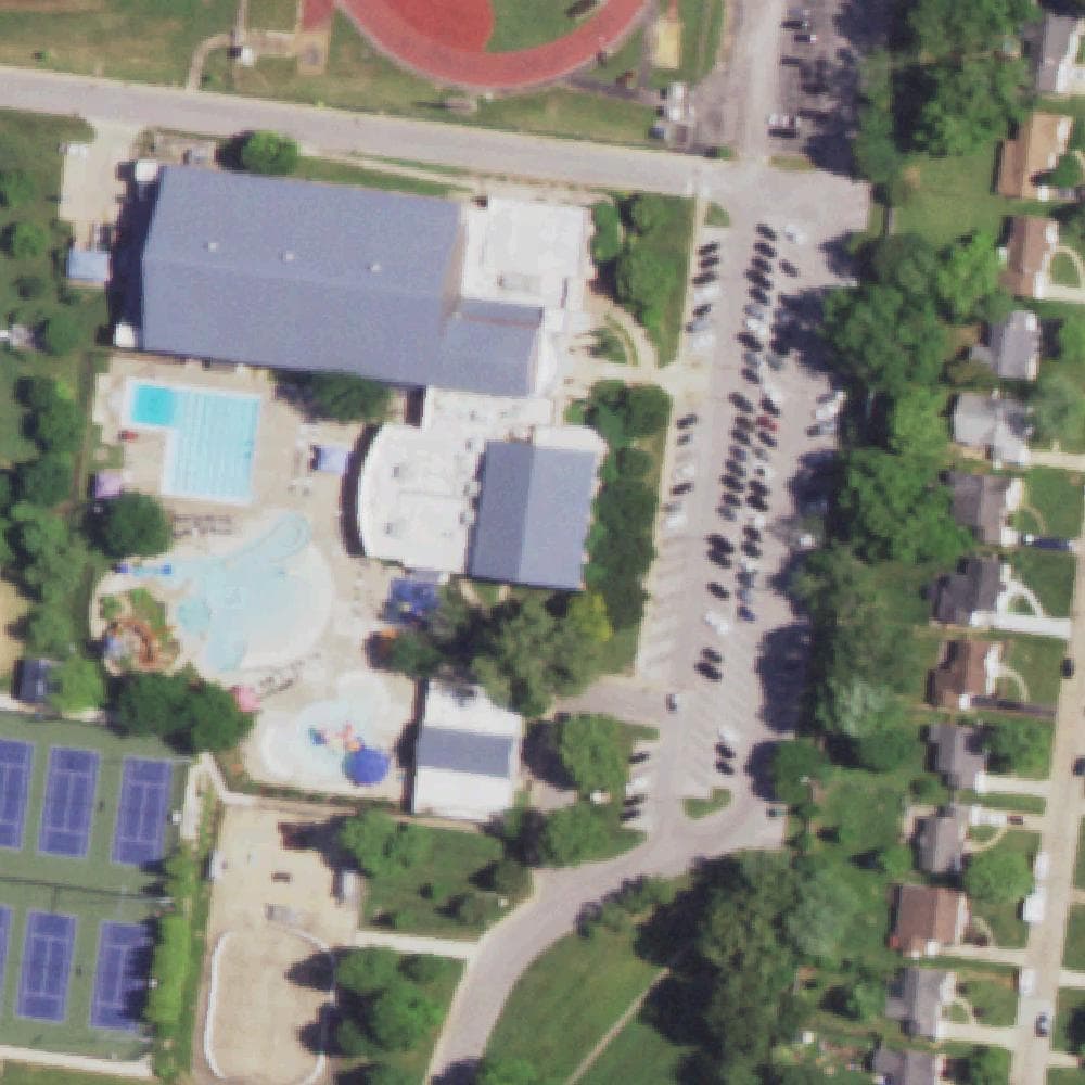 Aerial view of Webster Groves Recreation Complex