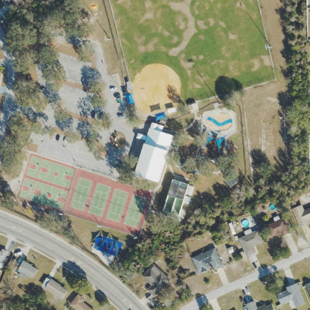 Aerial view of Wes Crile Park