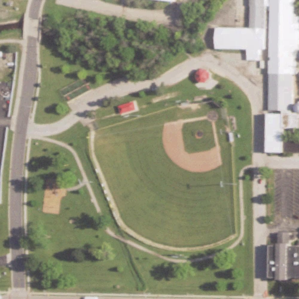 Aerial view of West Side Park
