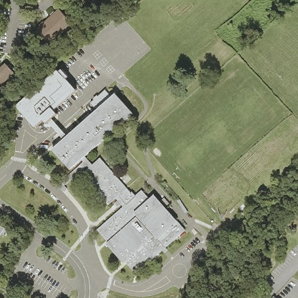 Aerial view of Western Middle School Courts