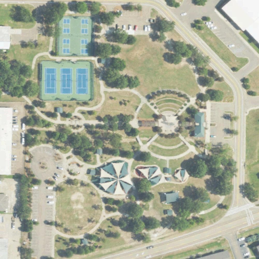 Aerial view of Winner's Circle Park