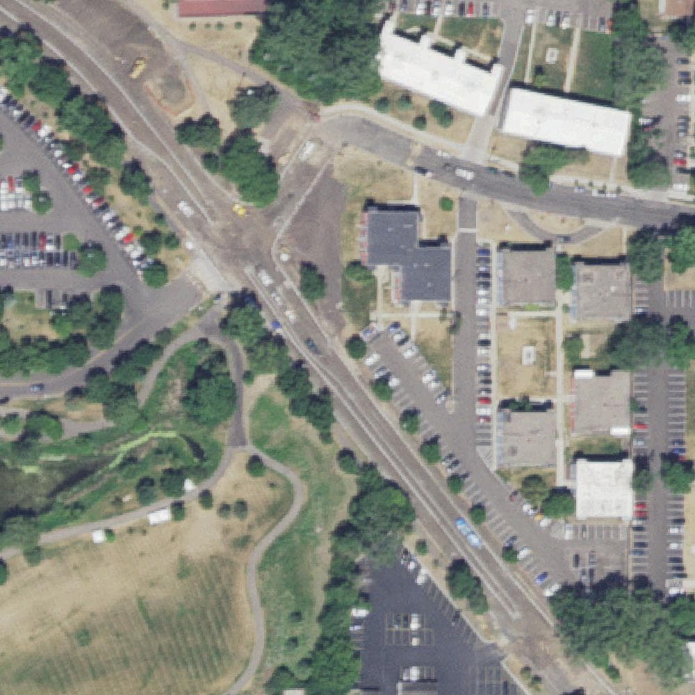 Aerial view of Wolfe Park